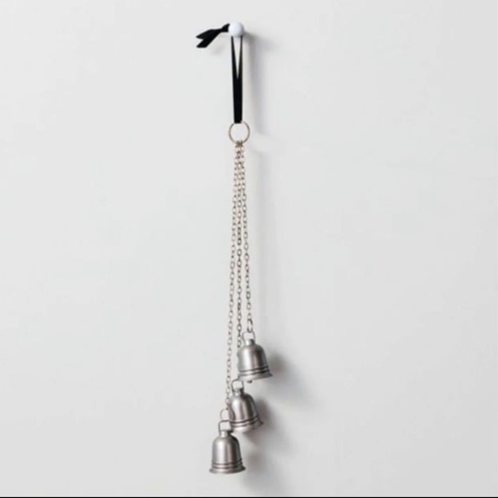 Hearth & Hand 3 Bells Holiday Swag Silver NWT
